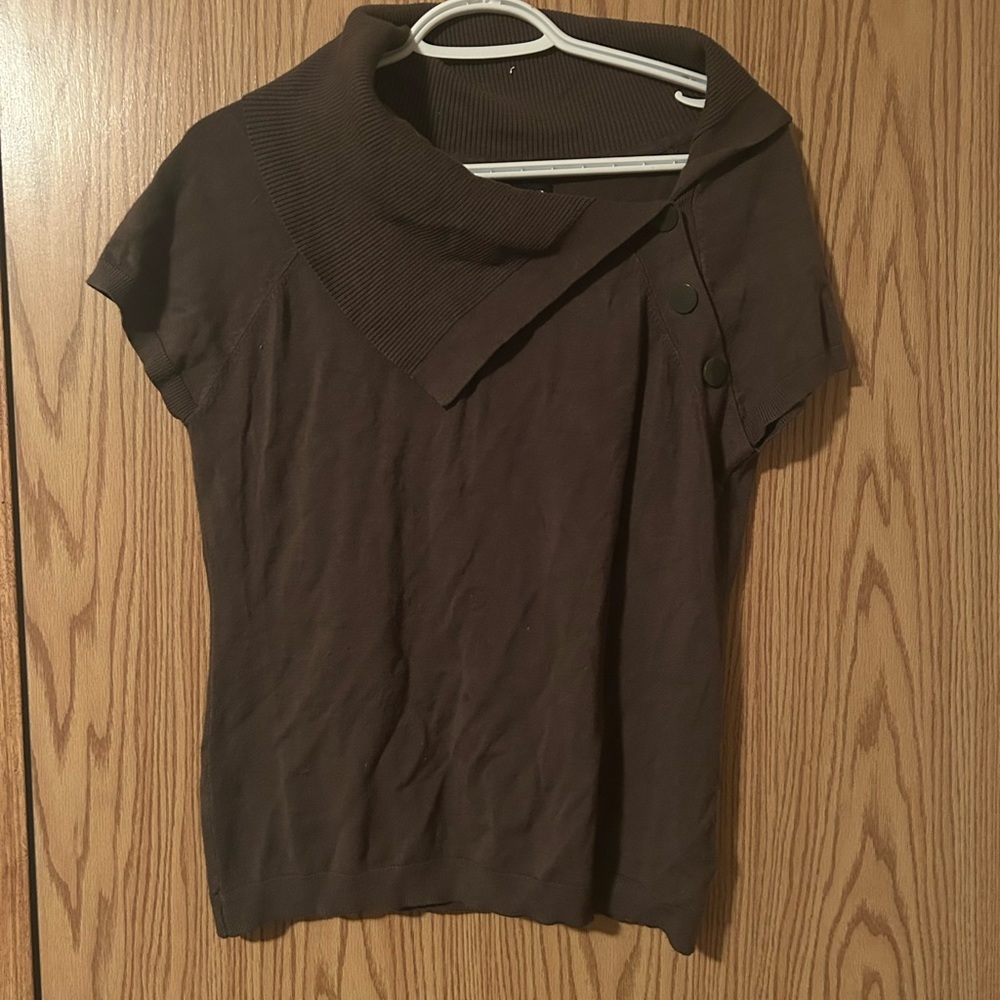 Kenneth Cole Unlisted Brown Top Medium - Picture 2 of 9